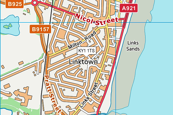 KY1 1TS map - OS VectorMap District (Ordnance Survey)