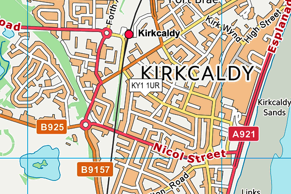 KY1 1UR map - OS VectorMap District (Ordnance Survey)