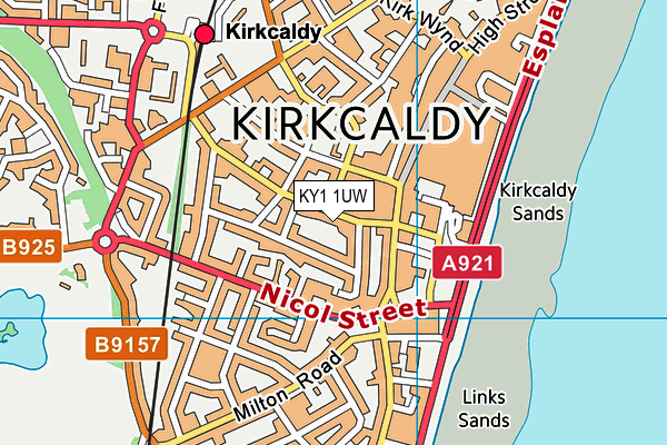 KY1 1UW map - OS VectorMap District (Ordnance Survey)