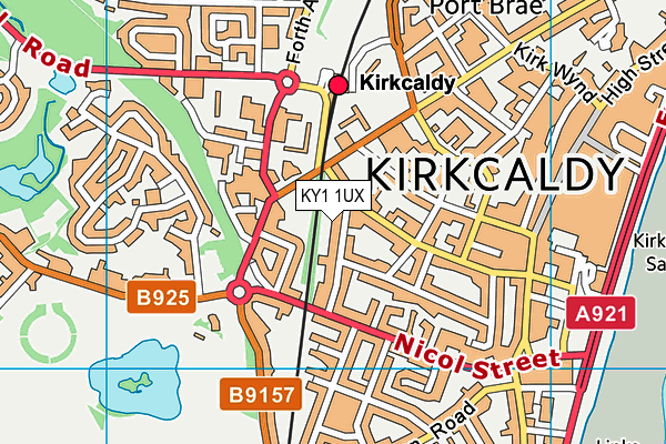 KY1 1UX map - OS VectorMap District (Ordnance Survey)