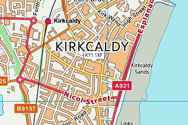 KY1 1XF map - OS VectorMap District (Ordnance Survey)