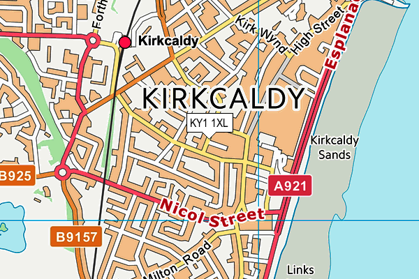 KY1 1XL map - OS VectorMap District (Ordnance Survey)