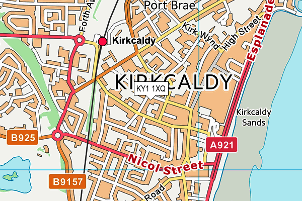 KY1 1XQ map - OS VectorMap District (Ordnance Survey)