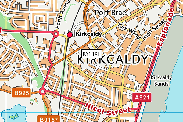 KY1 1XT map - OS VectorMap District (Ordnance Survey)