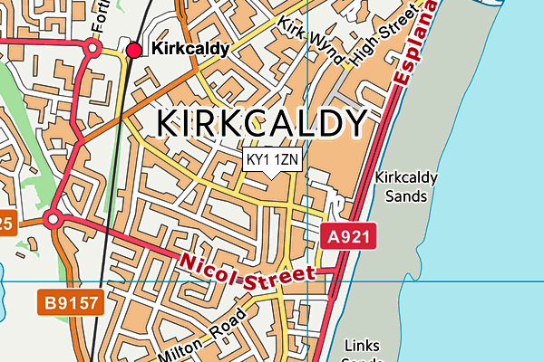 KY1 1ZN map - OS VectorMap District (Ordnance Survey)