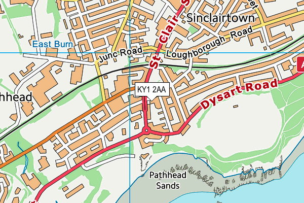 KY1 2AA map - OS VectorMap District (Ordnance Survey)