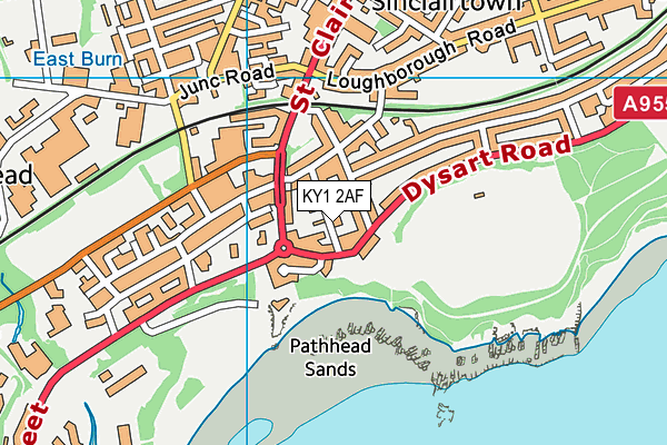 KY1 2AF map - OS VectorMap District (Ordnance Survey)