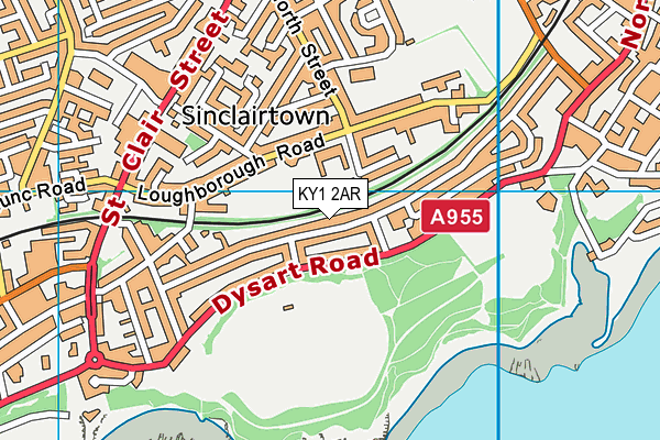 KY1 2AR map - OS VectorMap District (Ordnance Survey)