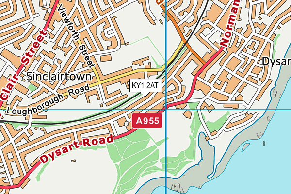 KY1 2AT map - OS VectorMap District (Ordnance Survey)