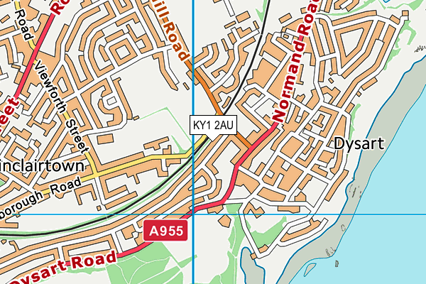 KY1 2AU map - OS VectorMap District (Ordnance Survey)