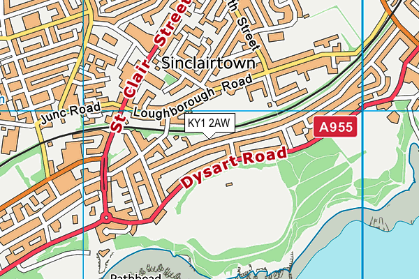 KY1 2AW map - OS VectorMap District (Ordnance Survey)