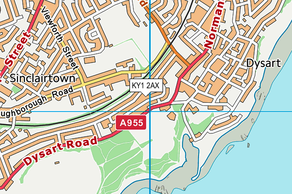 KY1 2AX map - OS VectorMap District (Ordnance Survey)