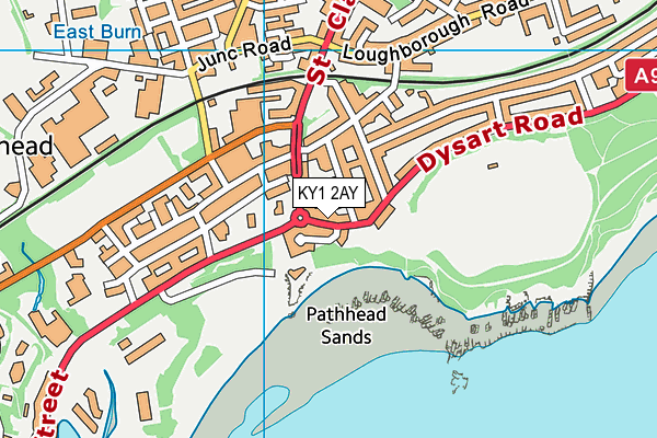 KY1 2AY map - OS VectorMap District (Ordnance Survey)