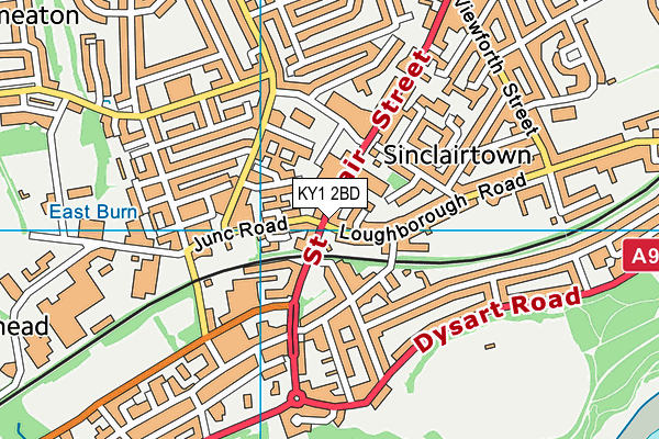 KY1 2BD map - OS VectorMap District (Ordnance Survey)