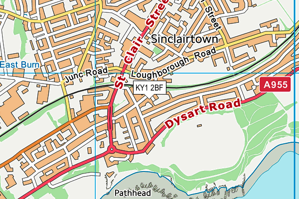 KY1 2BF map - OS VectorMap District (Ordnance Survey)