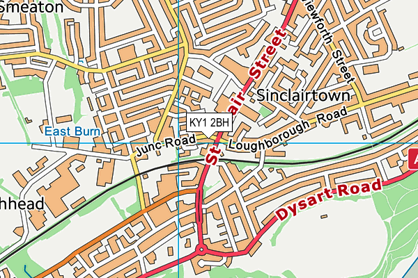 KY1 2BH map - OS VectorMap District (Ordnance Survey)