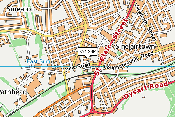 KY1 2BP map - OS VectorMap District (Ordnance Survey)