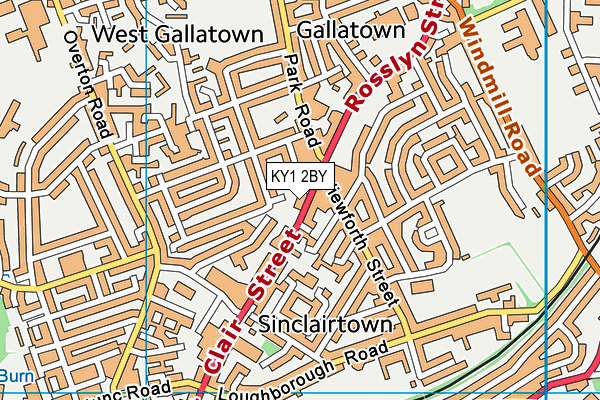 KY1 2BY map - OS VectorMap District (Ordnance Survey)