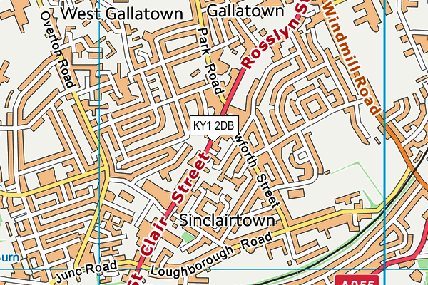 KY1 2DB map - OS VectorMap District (Ordnance Survey)