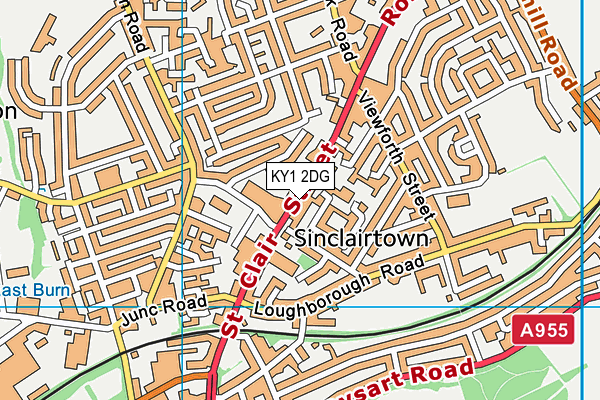 KY1 2DG map - OS VectorMap District (Ordnance Survey)