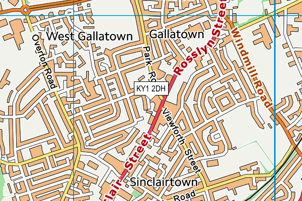 KY1 2DH map - OS VectorMap District (Ordnance Survey)