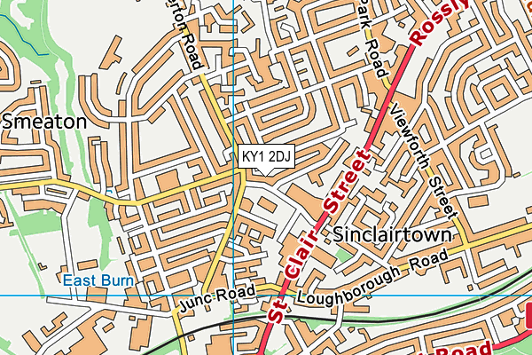 KY1 2DJ map - OS VectorMap District (Ordnance Survey)