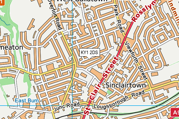 KY1 2DS map - OS VectorMap District (Ordnance Survey)