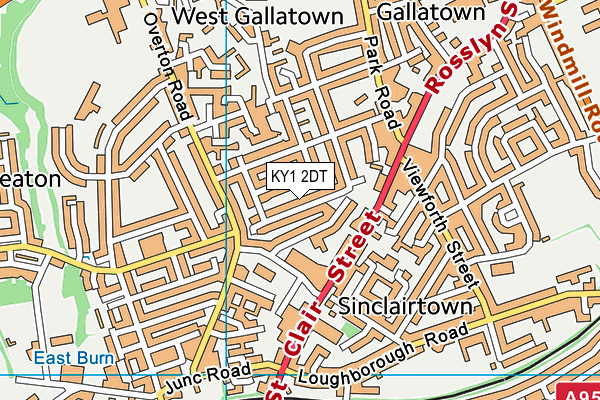 KY1 2DT map - OS VectorMap District (Ordnance Survey)