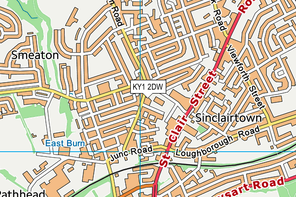 KY1 2DW map - OS VectorMap District (Ordnance Survey)