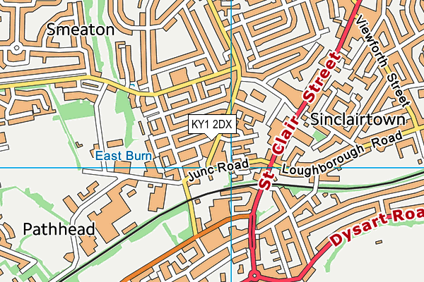 KY1 2DX map - OS VectorMap District (Ordnance Survey)