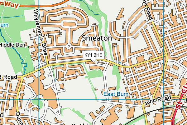 KY1 2HE map - OS VectorMap District (Ordnance Survey)