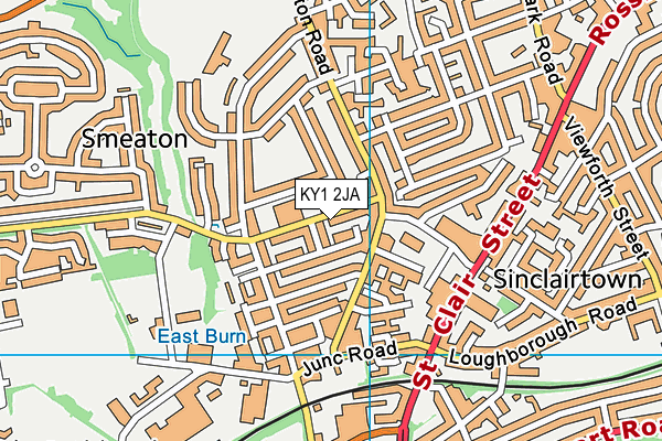 KY1 2JA map - OS VectorMap District (Ordnance Survey)