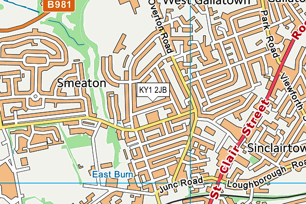 KY1 2JB map - OS VectorMap District (Ordnance Survey)