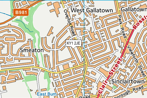 KY1 2JE map - OS VectorMap District (Ordnance Survey)