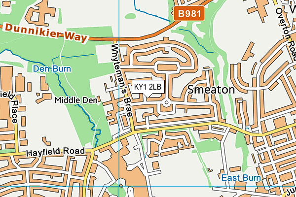 KY1 2LB map - OS VectorMap District (Ordnance Survey)