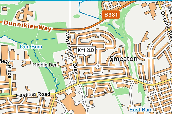 KY1 2LD map - OS VectorMap District (Ordnance Survey)