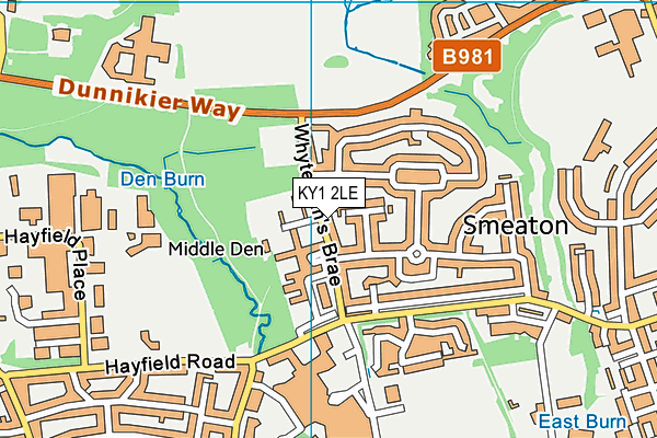 KY1 2LE map - OS VectorMap District (Ordnance Survey)