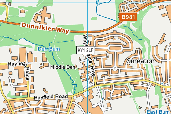 KY1 2LF map - OS VectorMap District (Ordnance Survey)