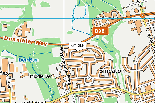 KY1 2LH map - OS VectorMap District (Ordnance Survey)