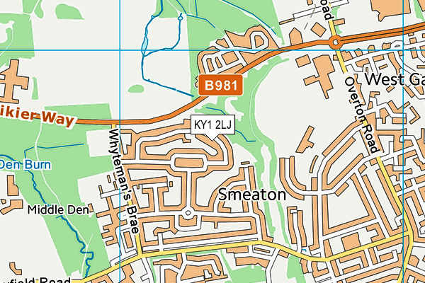 KY1 2LJ map - OS VectorMap District (Ordnance Survey)