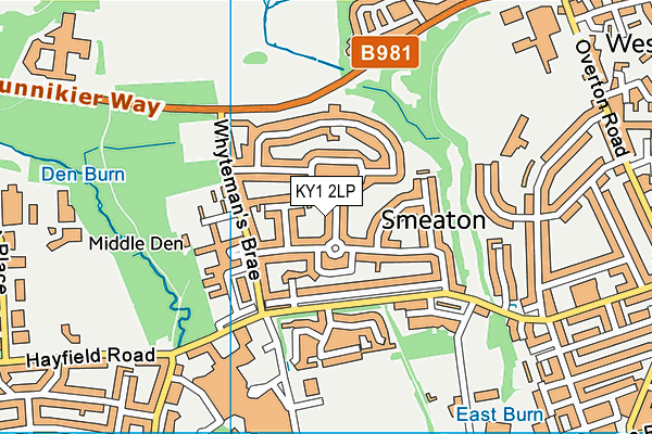 KY1 2LP map - OS VectorMap District (Ordnance Survey)