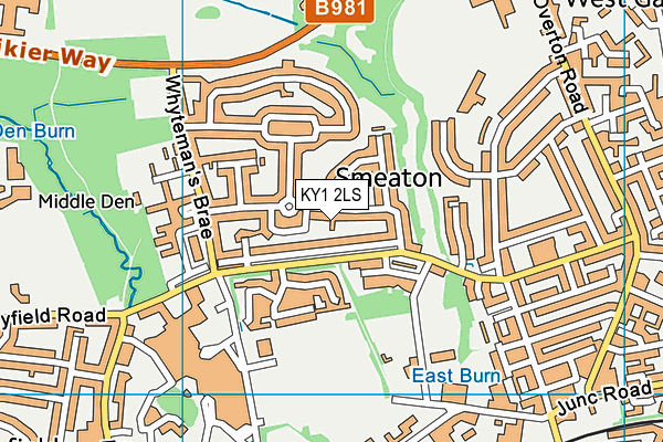 KY1 2LS map - OS VectorMap District (Ordnance Survey)