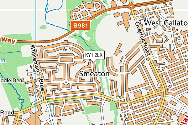 KY1 2LX map - OS VectorMap District (Ordnance Survey)