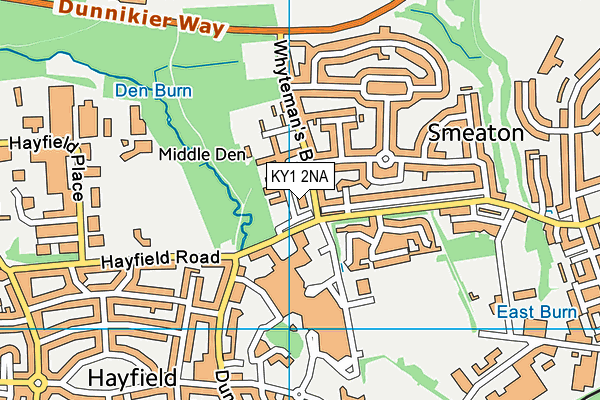 KY1 2NA map - OS VectorMap District (Ordnance Survey)