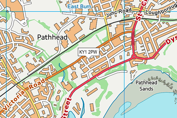 KY1 2PW map - OS VectorMap District (Ordnance Survey)