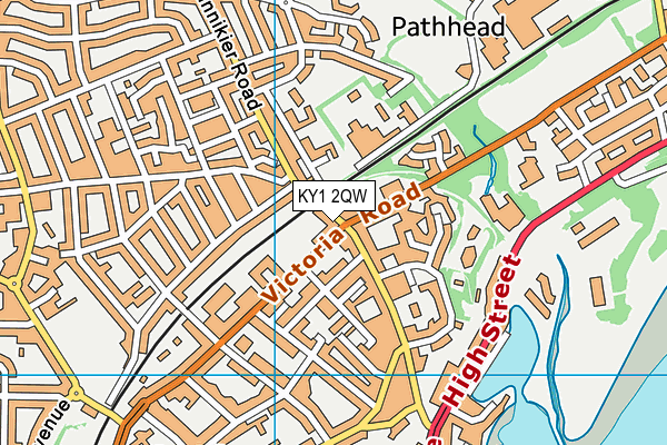 KY1 2QW map - OS VectorMap District (Ordnance Survey)