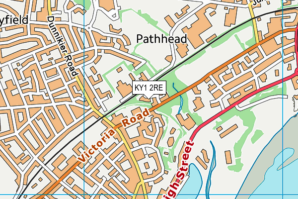 KY1 2RE map - OS VectorMap District (Ordnance Survey)