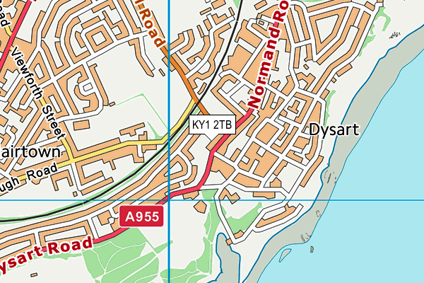 KY1 2TB map - OS VectorMap District (Ordnance Survey)