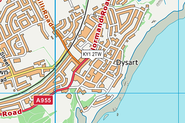 KY1 2TW map - OS VectorMap District (Ordnance Survey)