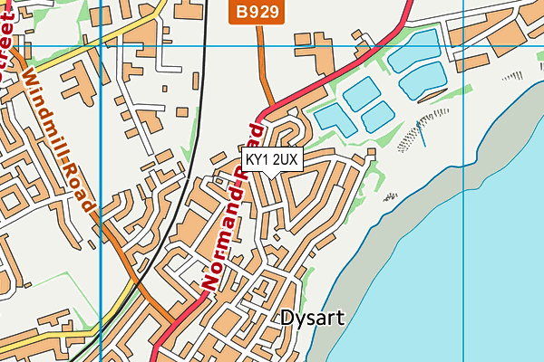 KY1 2UX map - OS VectorMap District (Ordnance Survey)